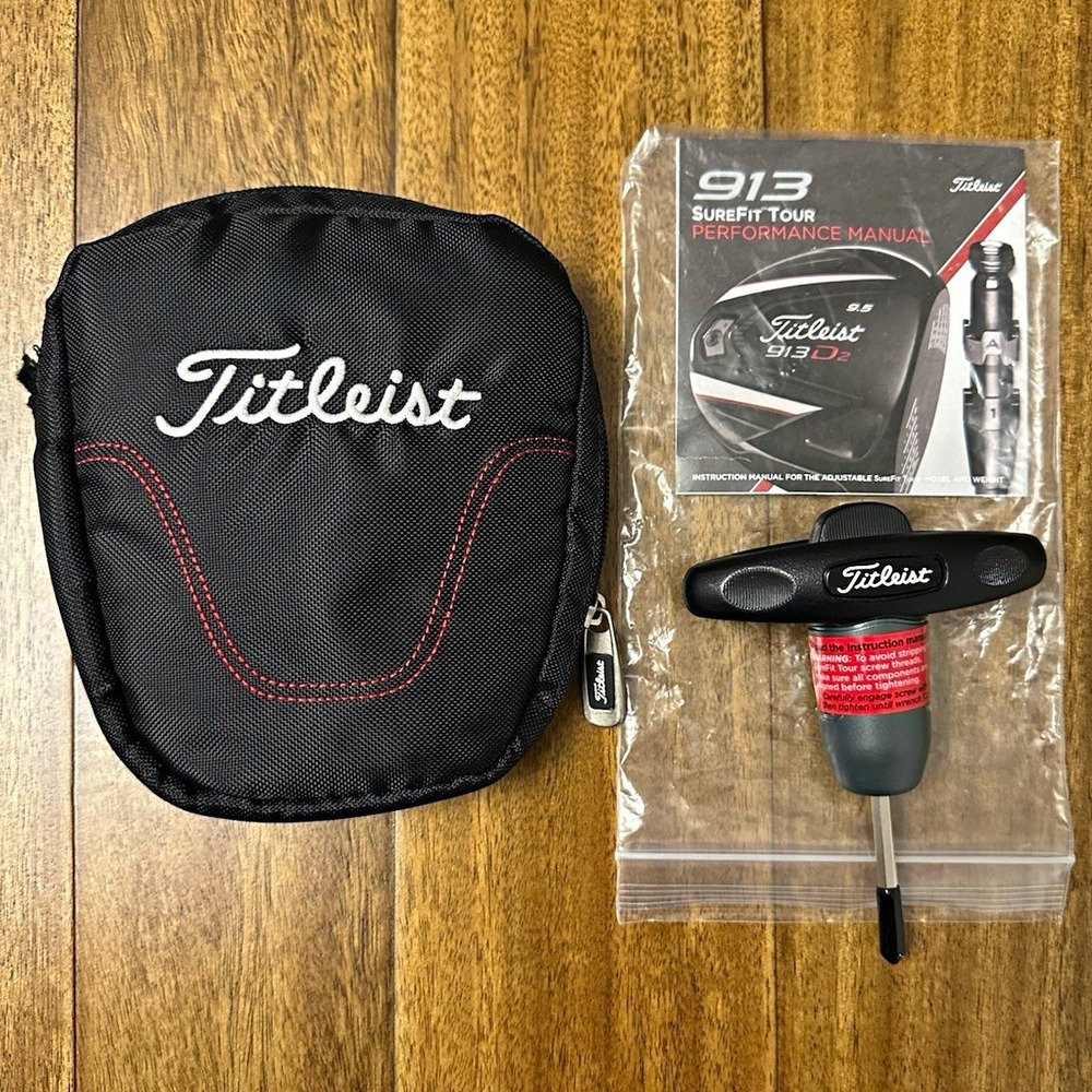 Titleist 913 SureFit Tour Torque Wrench Tool Kit Manual & Pouch Driver Hybrid